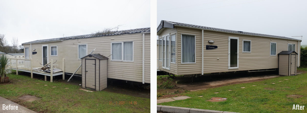 Mobile Home Repair of Damaged Roof, Suffolk and Essex